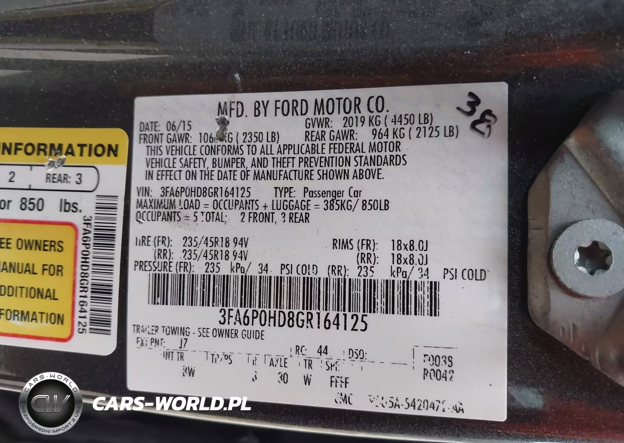 2016 Ford Fusion Se VIN:3FA6P0HD8GR164125 - 9
