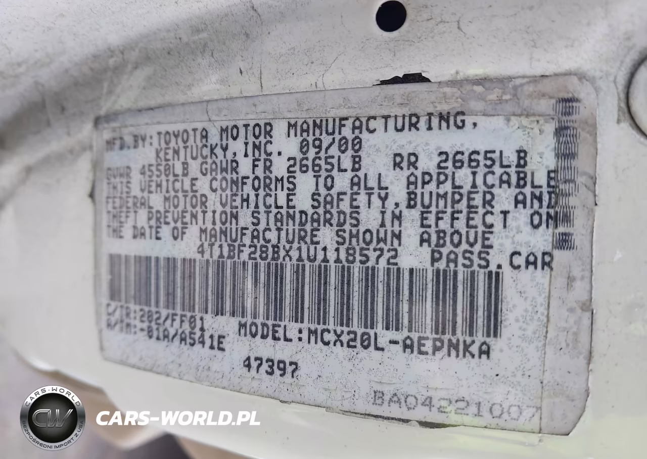 2001 Toyota Avalon Xl VIN:4T1BF28BX1U118572 - 9