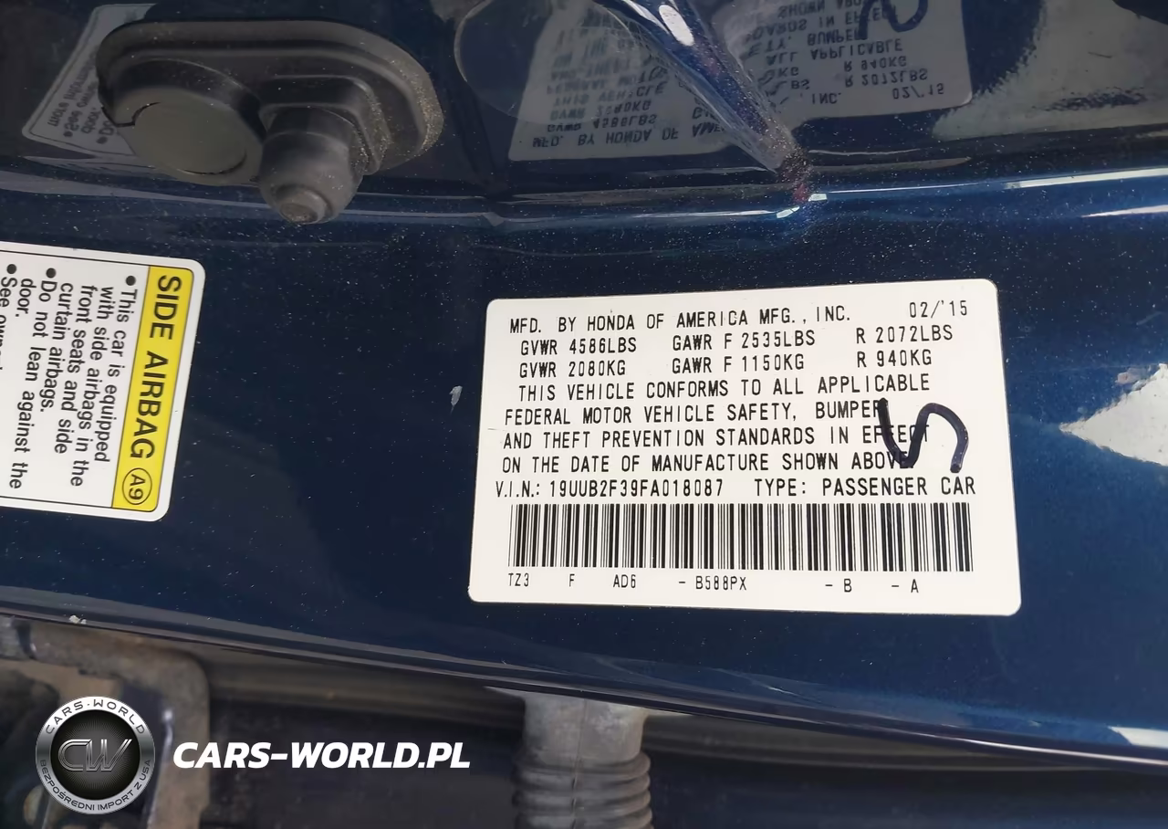 2015 Acura Tlx V6 VIN:19UUB2F39FA018087 - 9