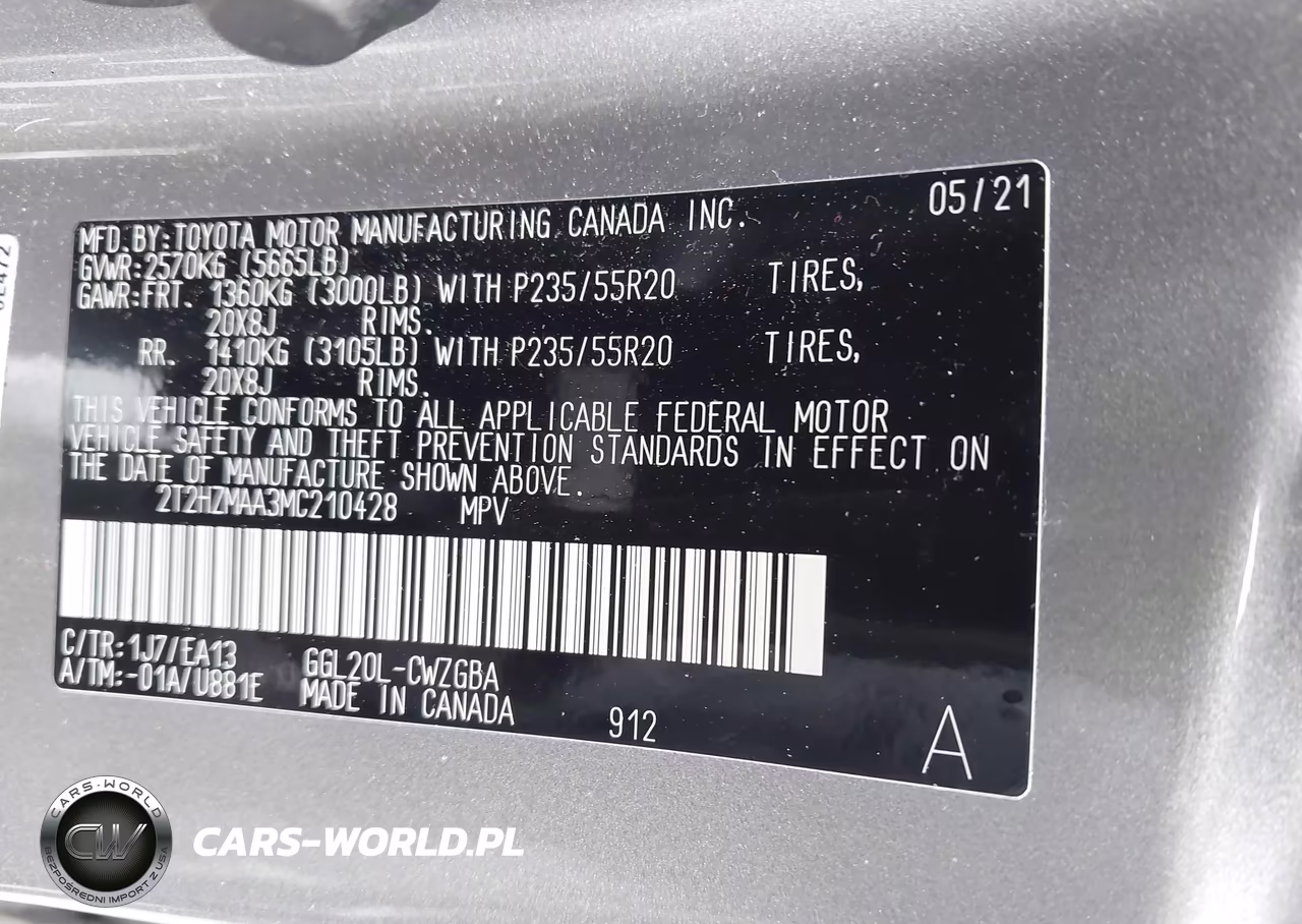 2021 Lexus Rx 350 VIN:2T2HZMAA3MC210428 - 9