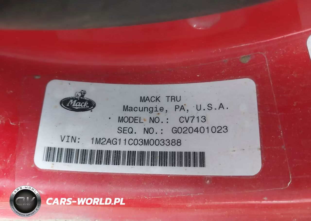 2003 Mack 700 Cv700 VIN:1M2AG11C03M003388 - 8