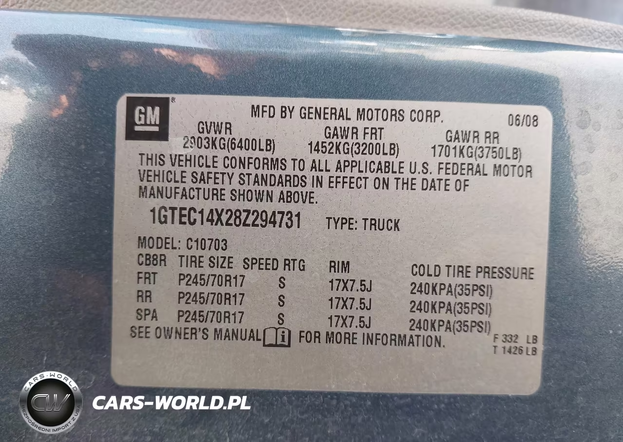 2008 GMC Sierra 1500 Work Truck VIN:1GTEC14X28Z294731 - 9