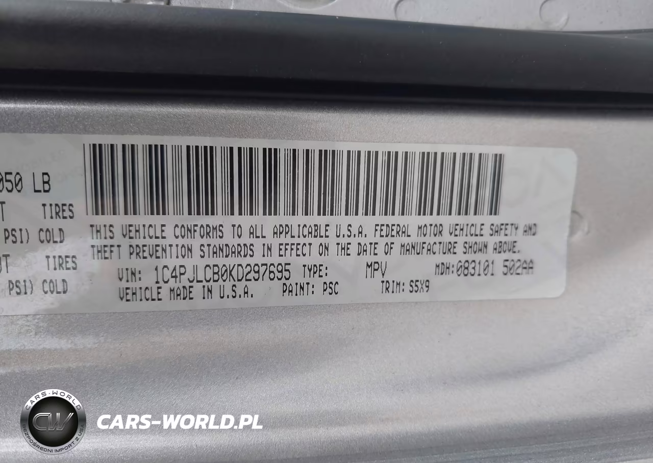2019 Jeep Cherokee Latitude Fwd VIN:1C4PJLCB0KD297695 - 9