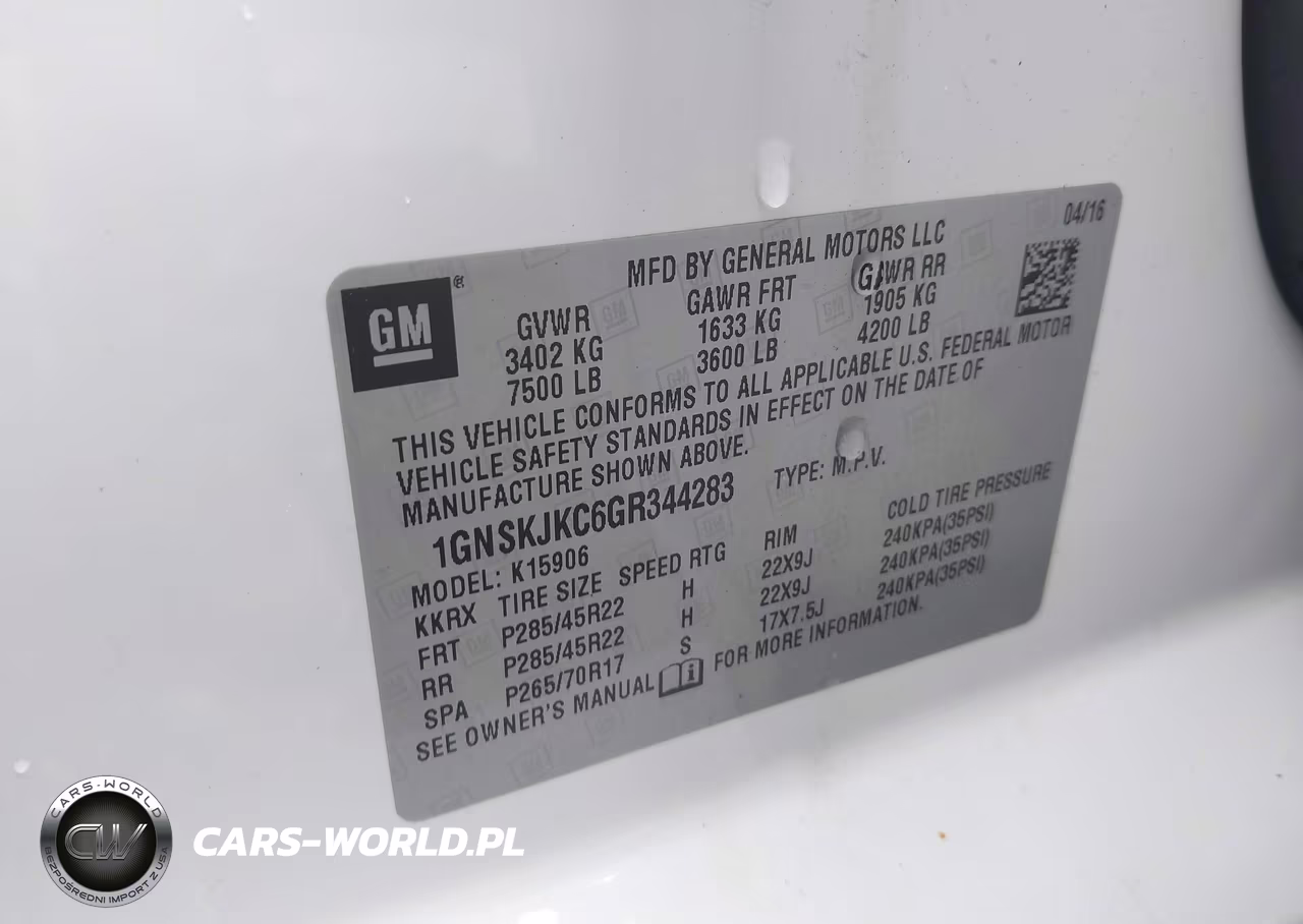 2016 Chevrolet Suburban Ltz VIN:1GNSKJKC6GR344283 - 9