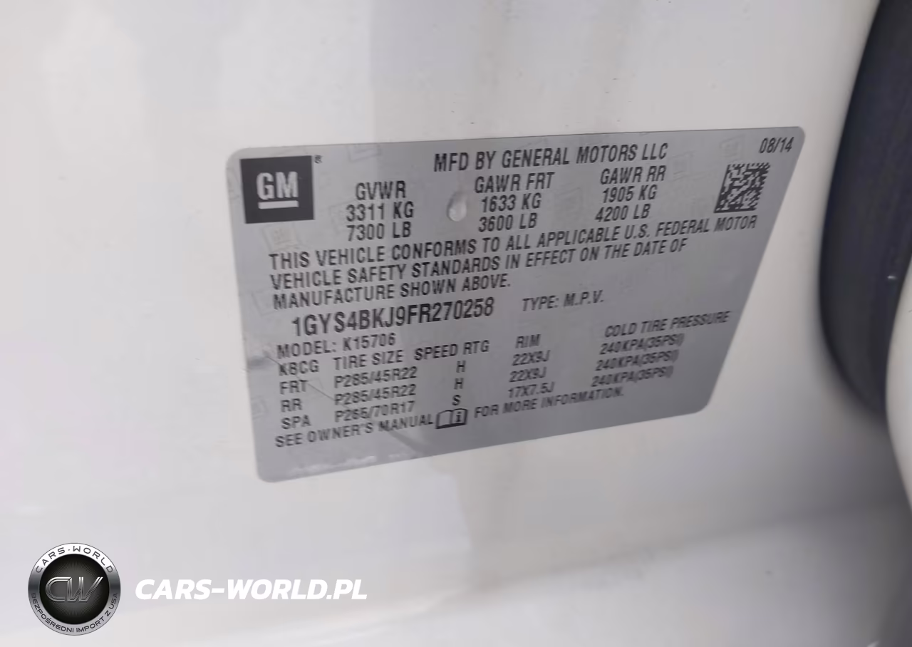 2015 Cadillac Escalade Luxury VIN:1GYS4BKJ9FR270258 - 9