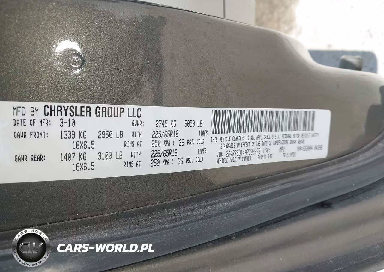 2010 Chrysler Town & Country Touring VIN:2A4RR5D14AR300378 - 9