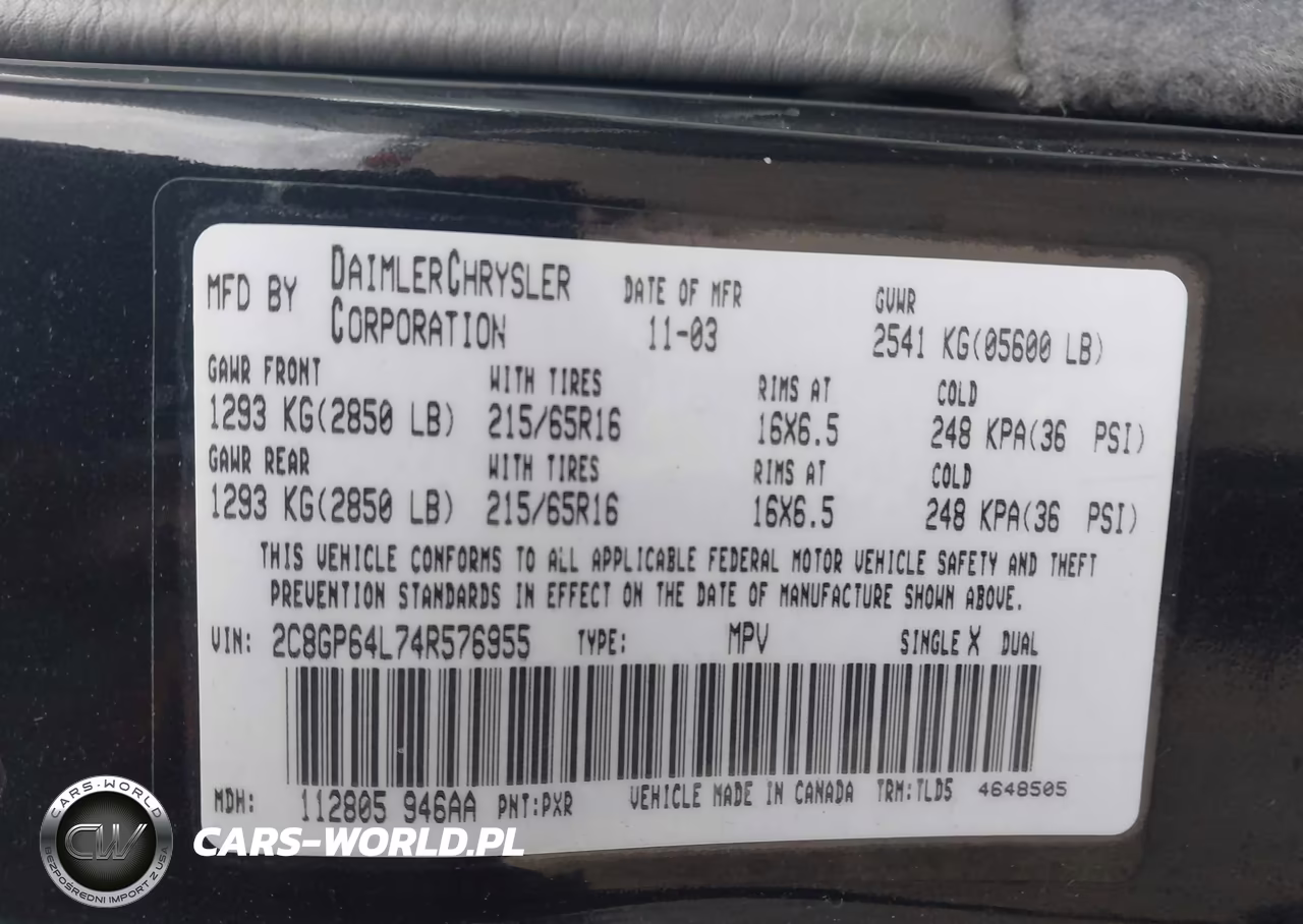 2004 Chrysler Town & Country Limited VIN:2C8GP64L74R576955 - 9