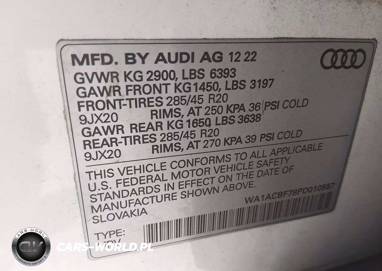 2023 Audi Q7 Premium 45 Tfsi Quattro Tiptronic VIN:WA1ACBF78PD010557 - 9