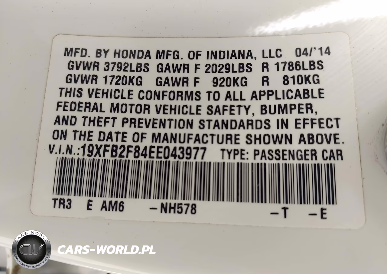 2014 Honda Civic Ex VIN:19XFB2F84EE043977 - 9