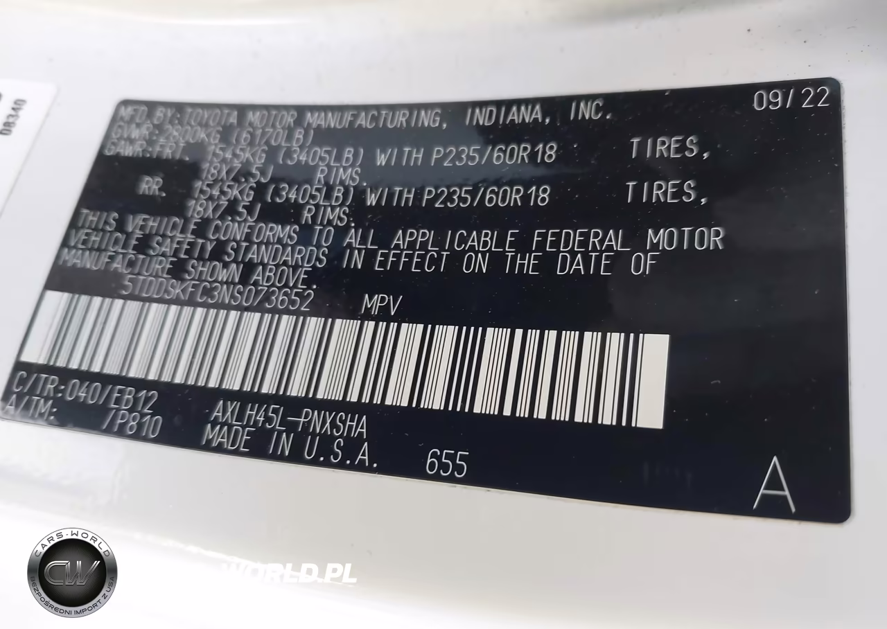 2022 Toyota Sienna Xse VIN:5TDDSKFC3NS073652 - 9