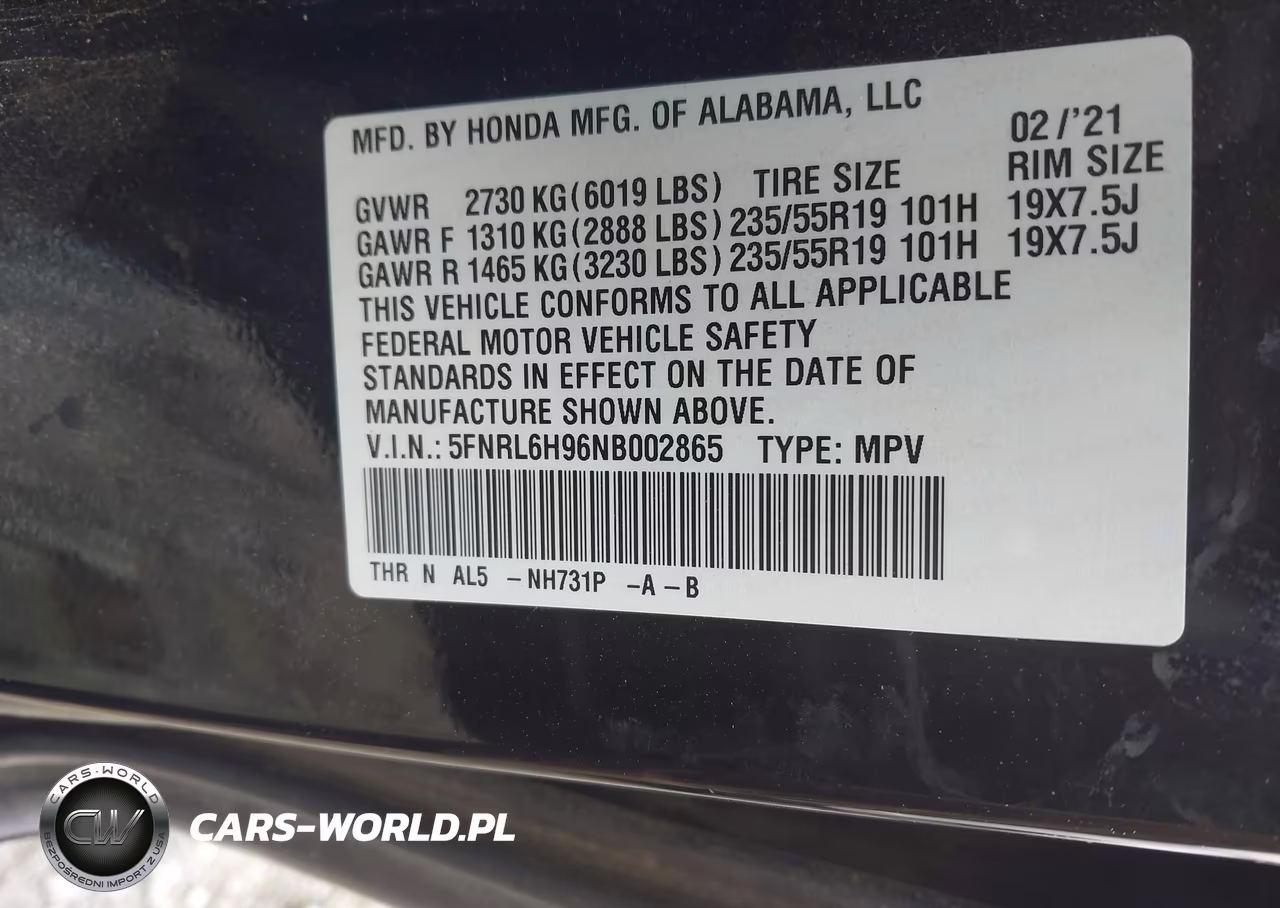 2022 Honda Odyssey Elite VIN:5FNRL6H96NB002865 - 9