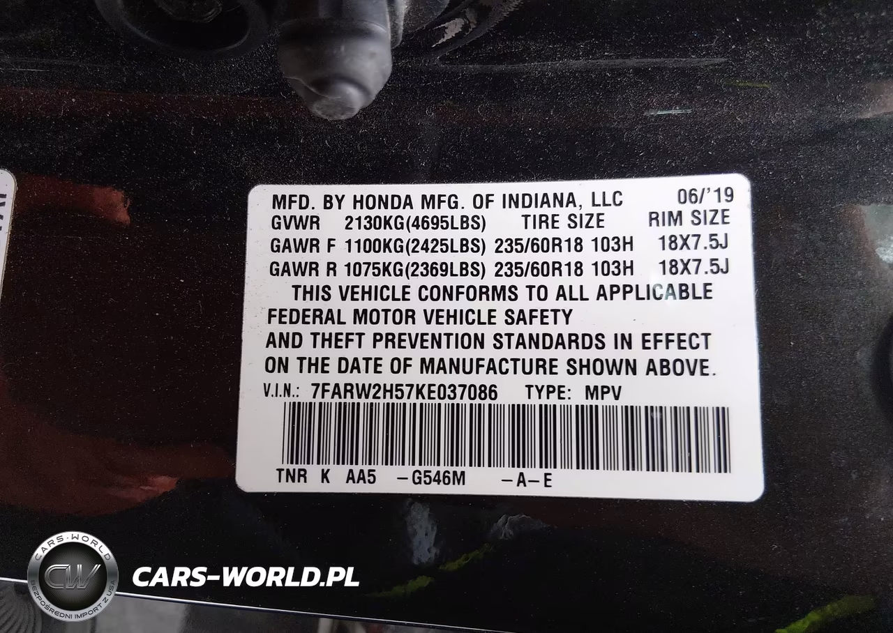 2019 Honda Cr-V Ex VIN:7FARW2H57KE037086 - 9
