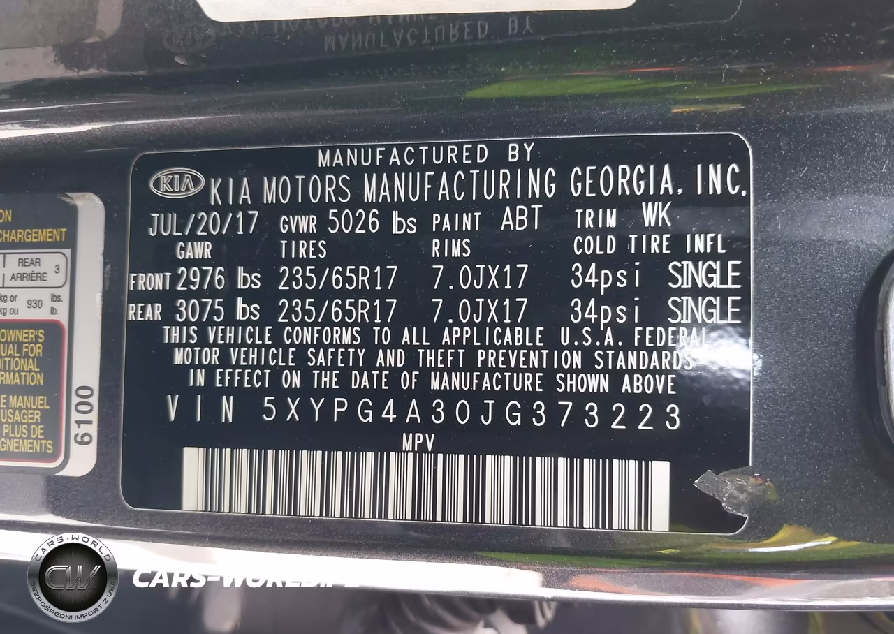 2018 Kia Sorento 2.4L Lx VIN:5XYPG4A30JG373223 - 9
