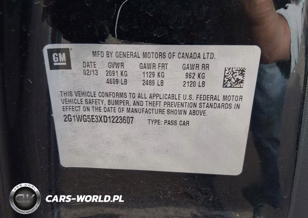 2013 Chevrolet Impala Lt VIN:2G1WG5E3XD1223607 - 9