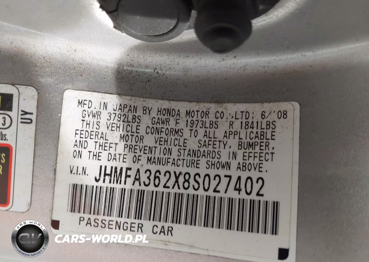 2008 Honda Civic Hybrid VIN:JHMFA362X8S027402 - 9