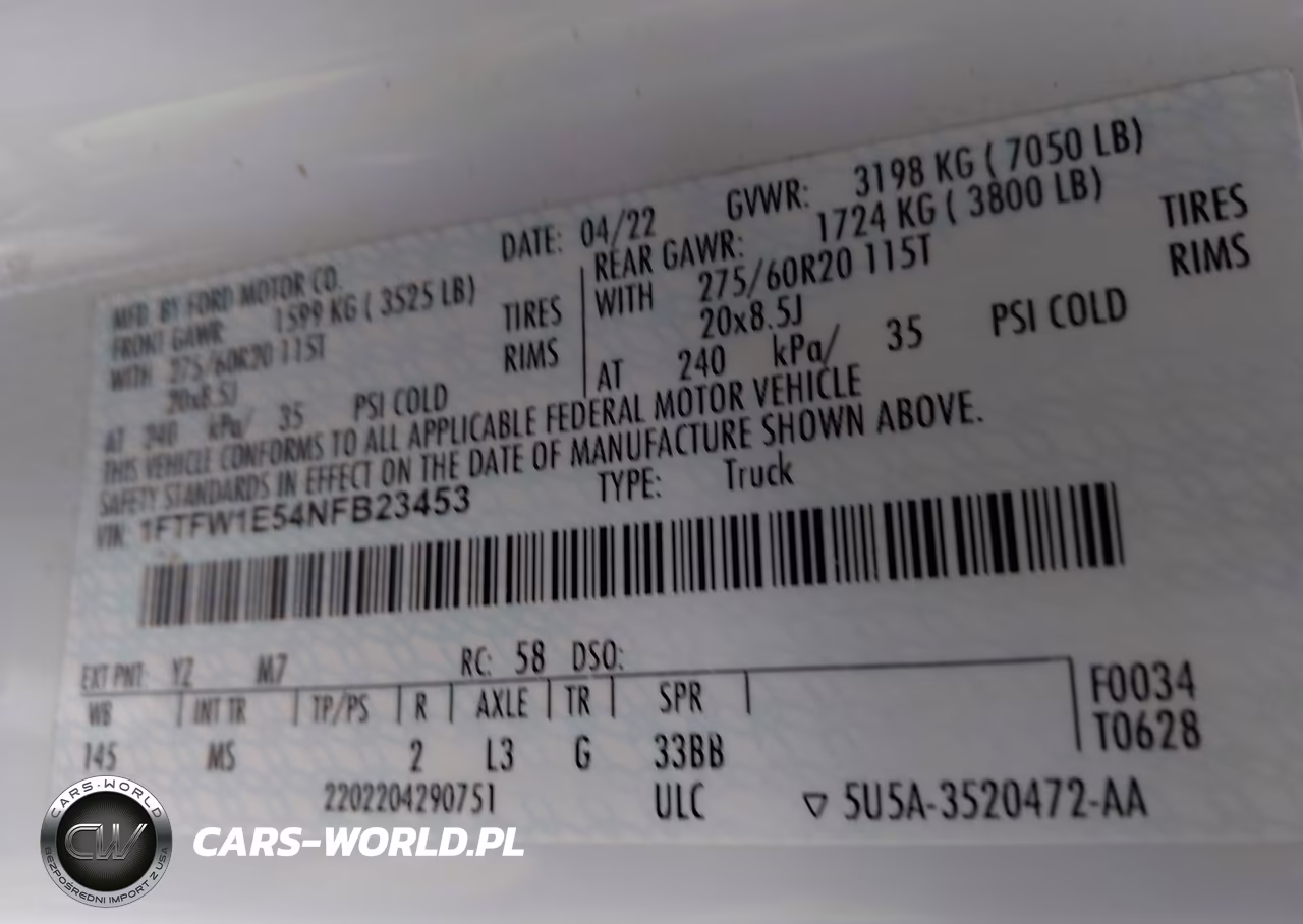 2022 Ford F-150 Xlt VIN:1FTFW1E54NFB23453 - 9