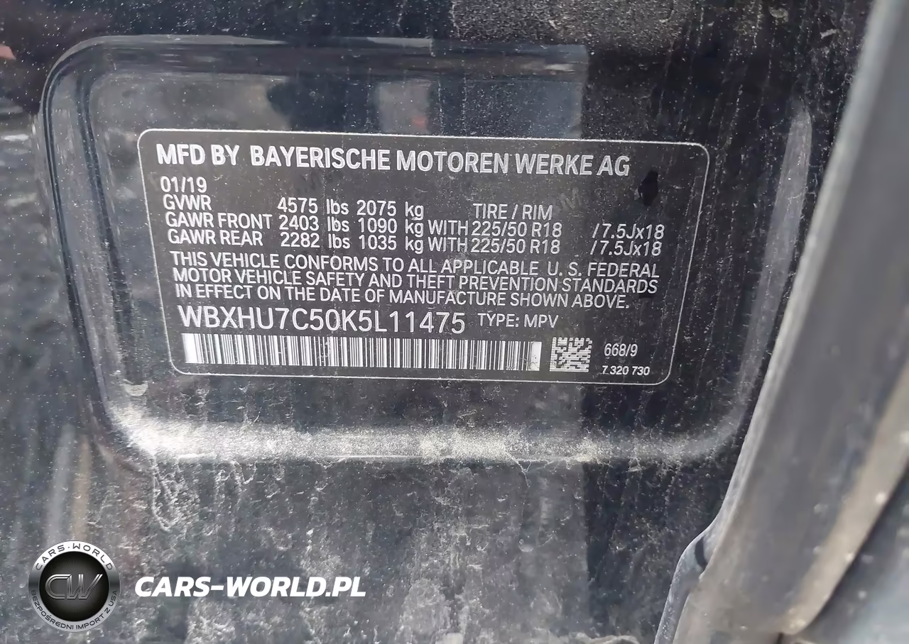 2019 BMW X1 Sdrive28I VIN:WBXHU7C50K5L11475 - 9