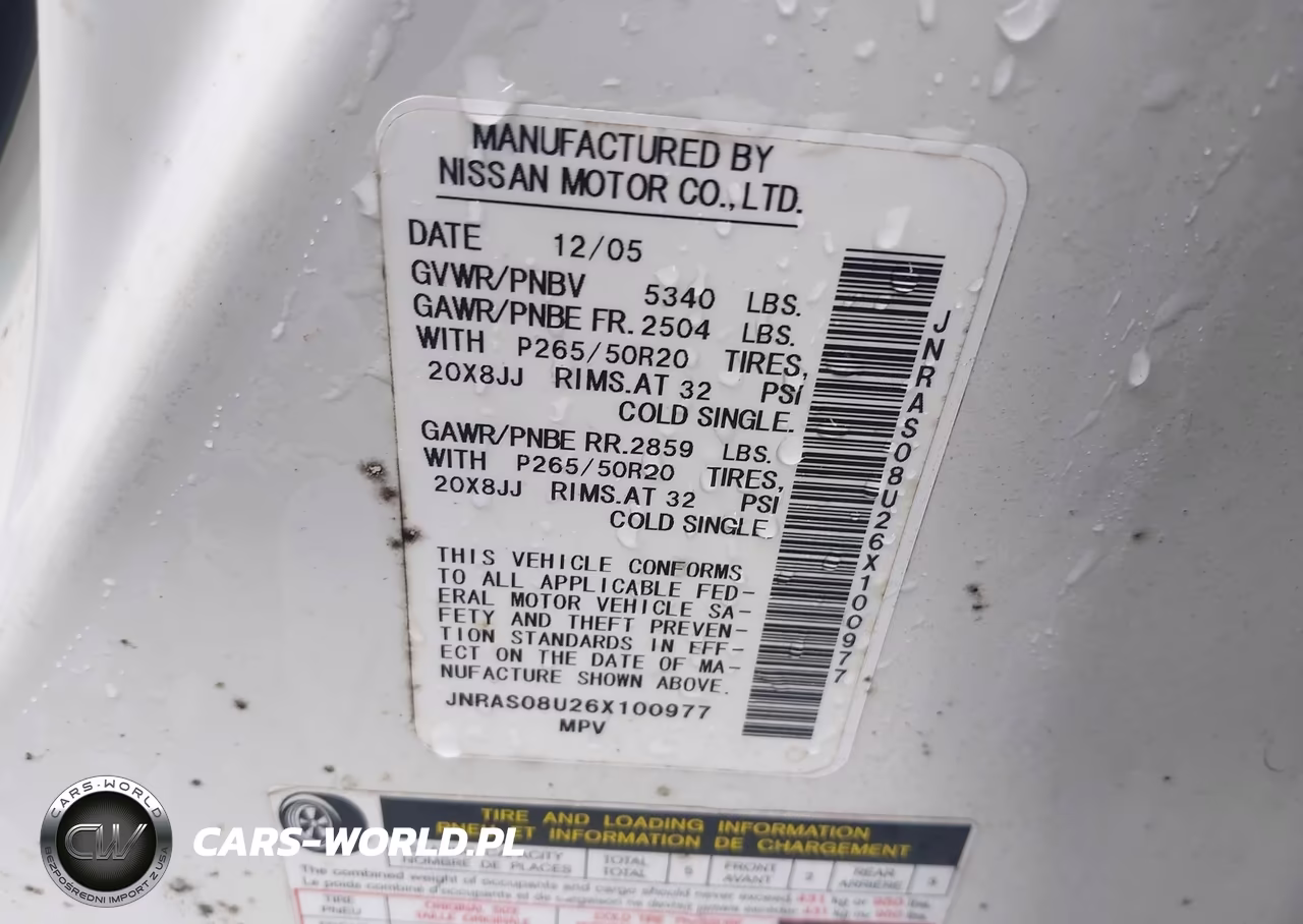 2006 Infiniti Fx35 VIN:JNRAS08U26X100977 - 9