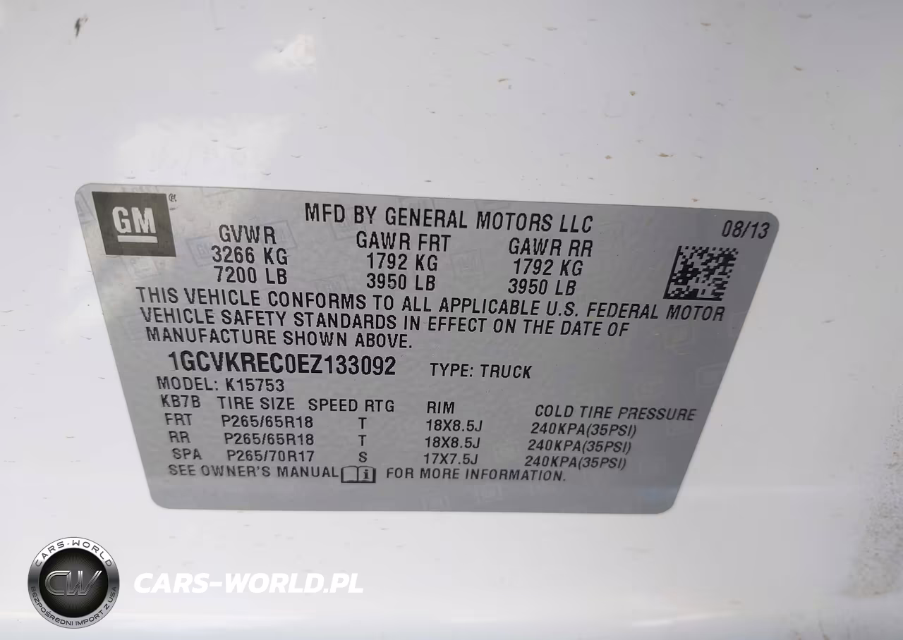 2014 Chevrolet Silverado 1500 2Lt VIN:1GCVKREC0EZ133092 - 9