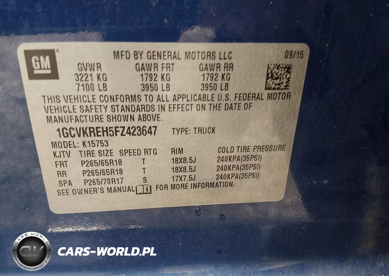 2015 Chevrolet Silverado 1500 1Lt VIN:1GCVKREH5FZ423647 - 9