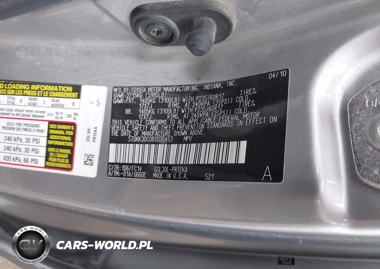 2011 Toyota Sienna Le VIN:5TDKK3DC0BS035453 - 9