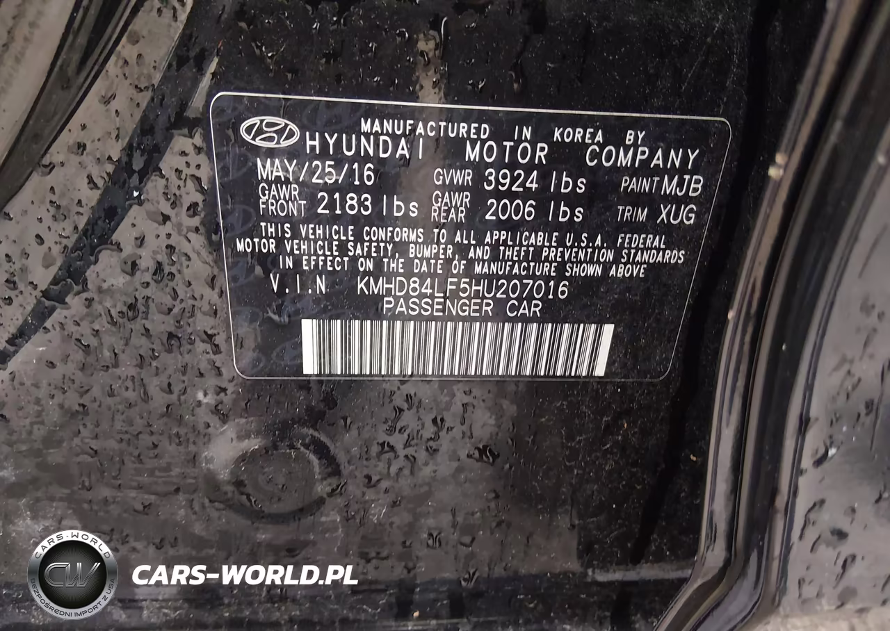 2017 Hyundai Elantra Se VIN:KMHD84LF5HU207016 - 9