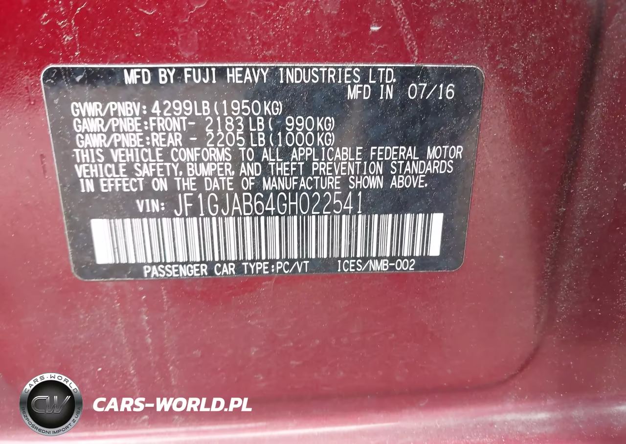 2016 Subaru Impreza 2.0I Premium VIN:JF1GJAB64GH022541 - 9