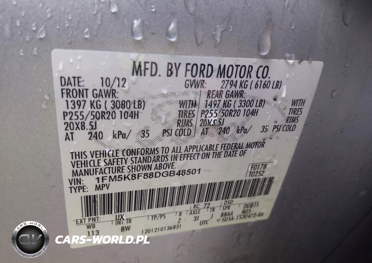 2013 Ford Explorer Limited VIN:1FM5K8F88DGB48501 - 9