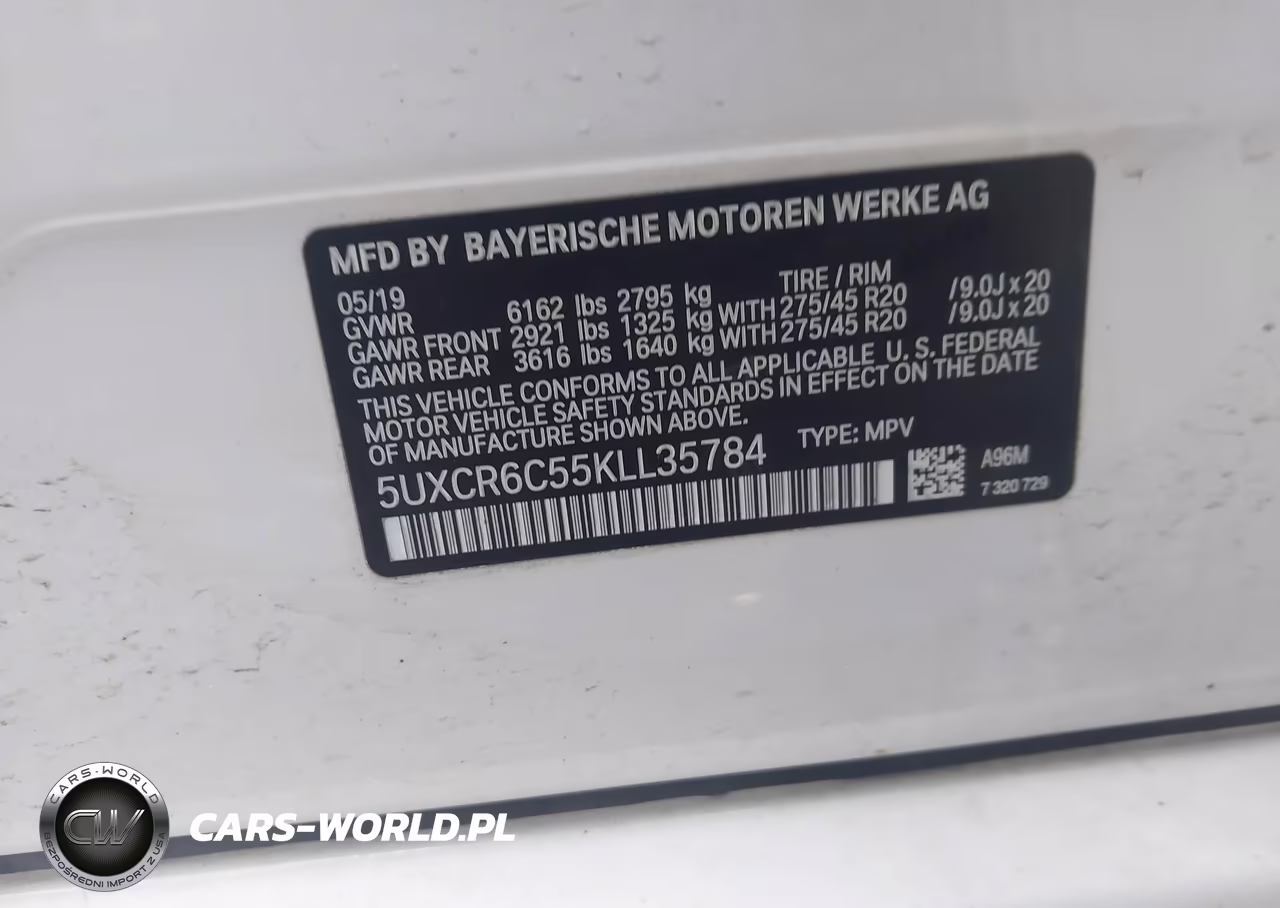2019 BMW X5 xDrive40I VIN:5UXCR6C55KLL35784 - 9