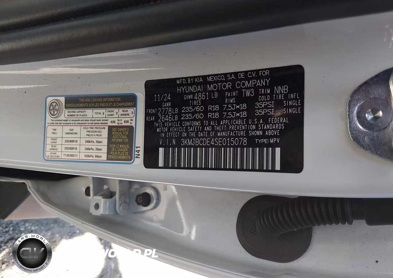 2025 Hyundai Tucson Sel VIN:3KMJBCDE4SE015078 - 9
