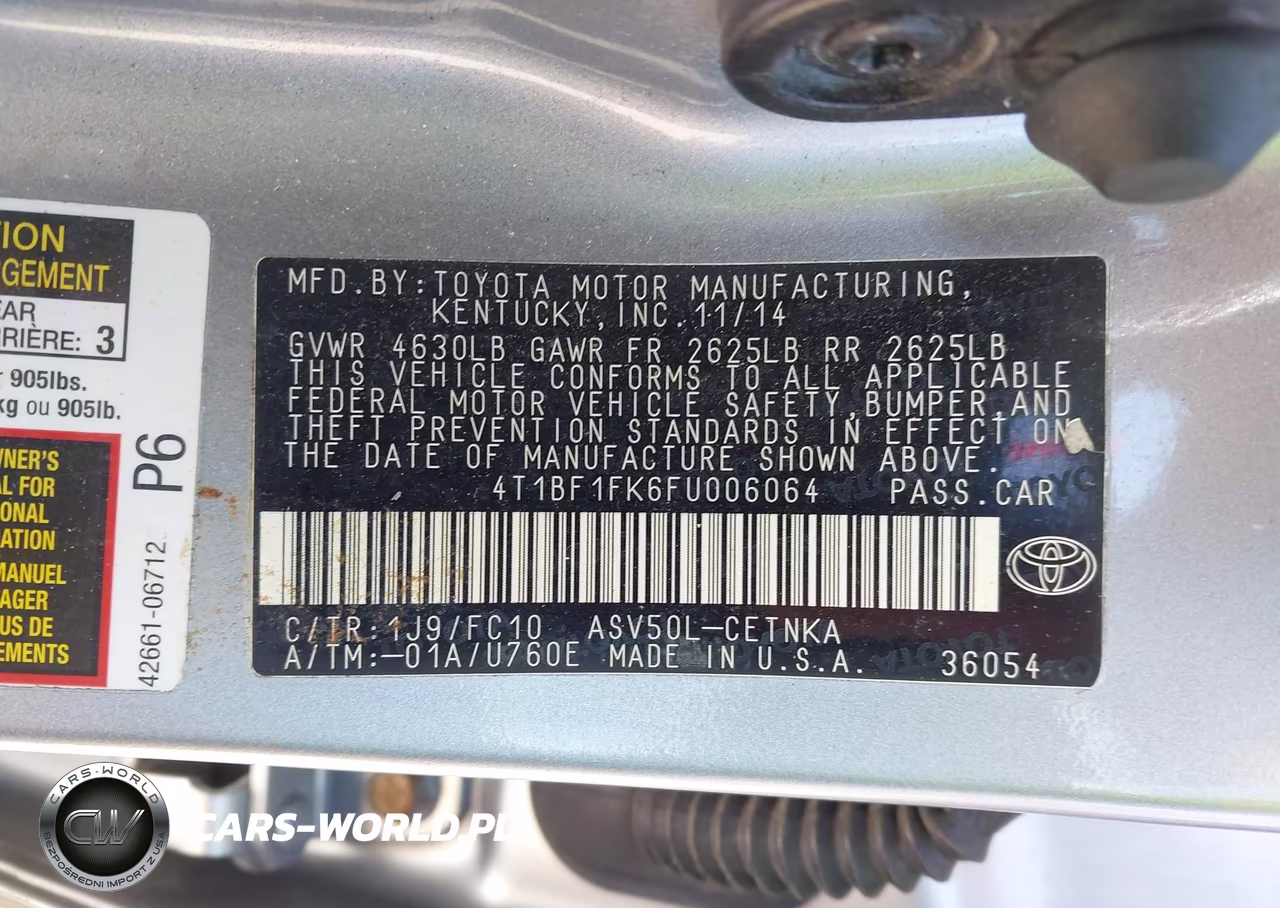 2015 Toyota Camry Le VIN:4T1BF1FK6FU006064 - 9