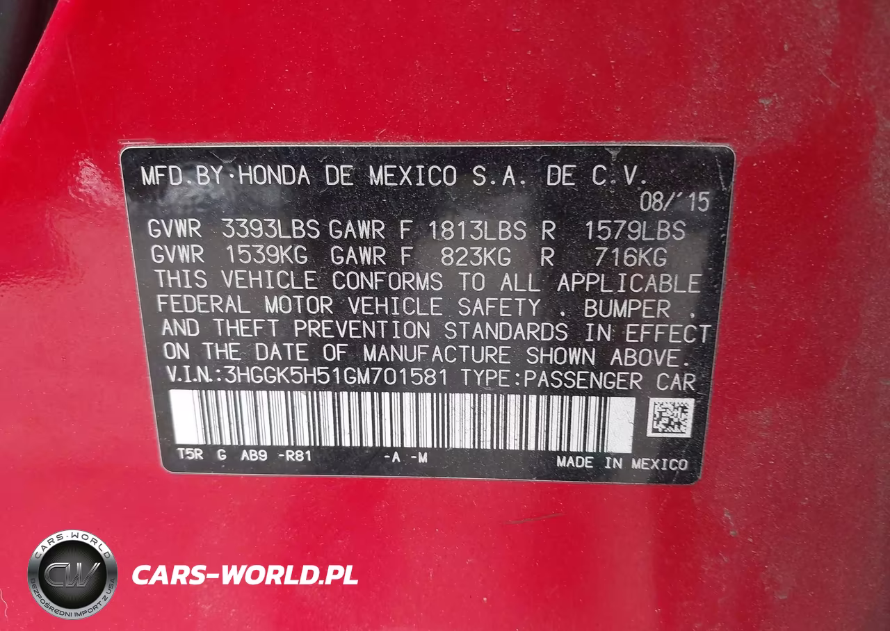 2016 Honda Fit Lx VIN:3HGGK5H51GM701581 - 9