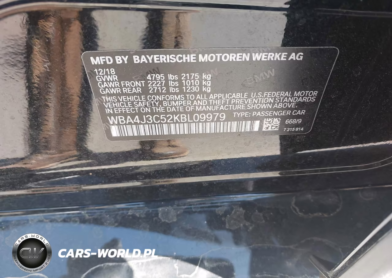 2019 BMW 430I Gran Coupe xDrive VIN:WBA4J3C52KBL09979 - 9