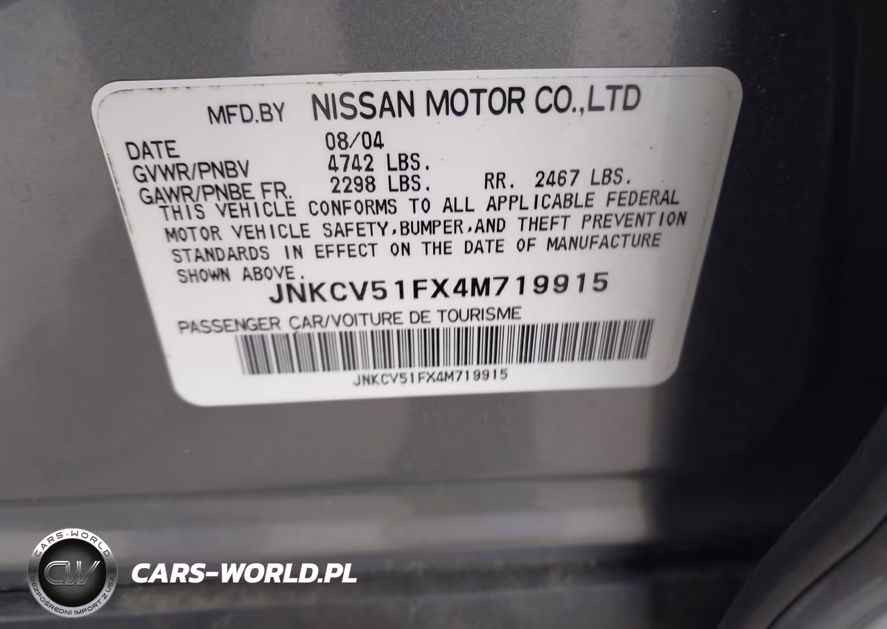 2004 Infiniti G35X VIN:JNKCV51FX4M719915 - 9
