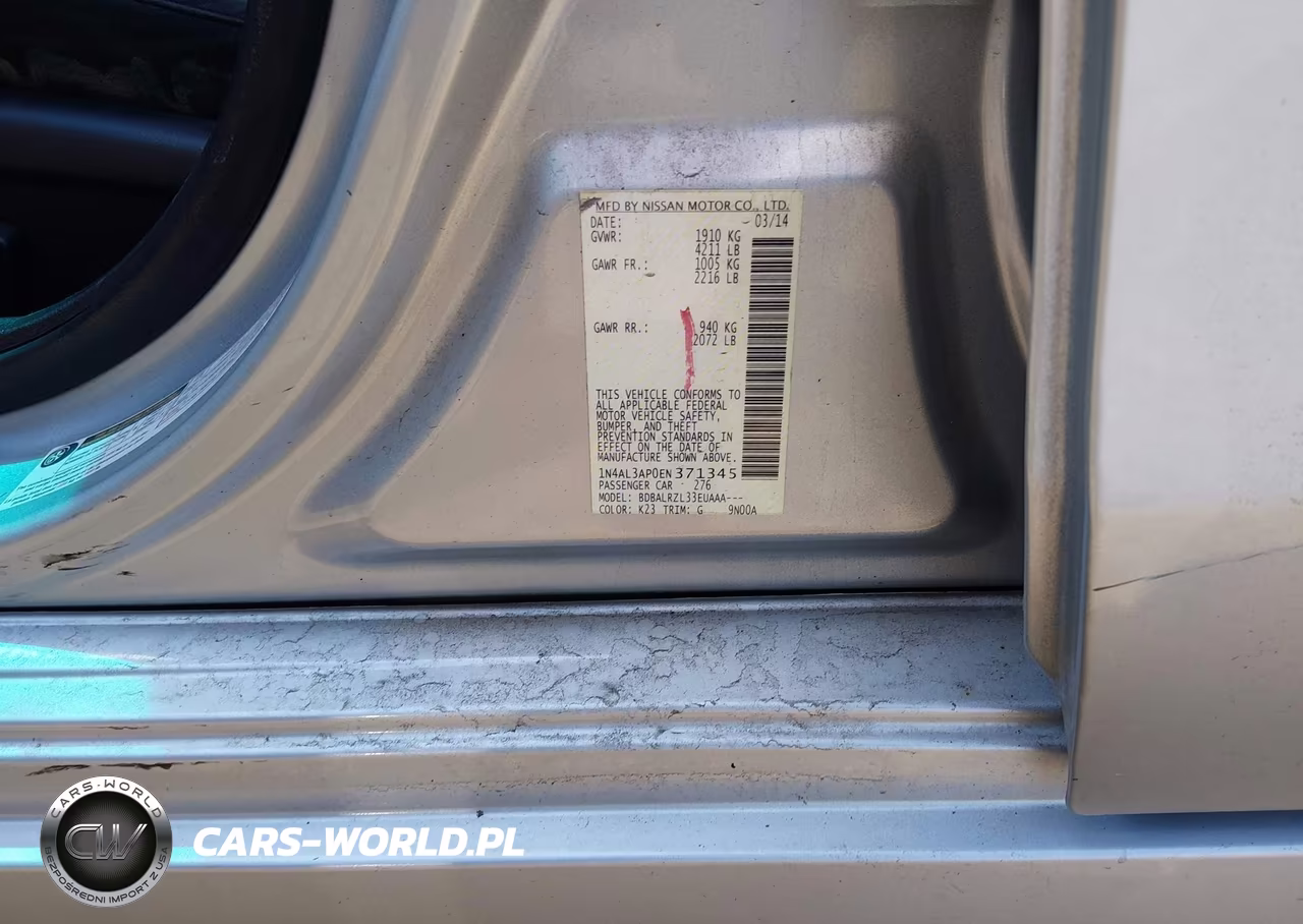 2014 Nissan Altima 2.5 S VIN:1N4AL3AP0EN371345 - 9