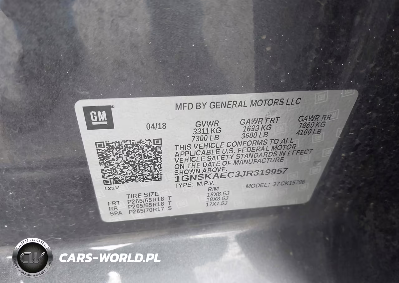 2018 Chevrolet Tahoe Ls VIN:1GNSKAEC3JR319957 - 9