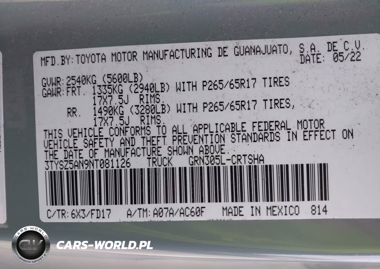 2022 Toyota Tacoma Trd Sport VIN:3TYSZ5AN9NT081126 - 9