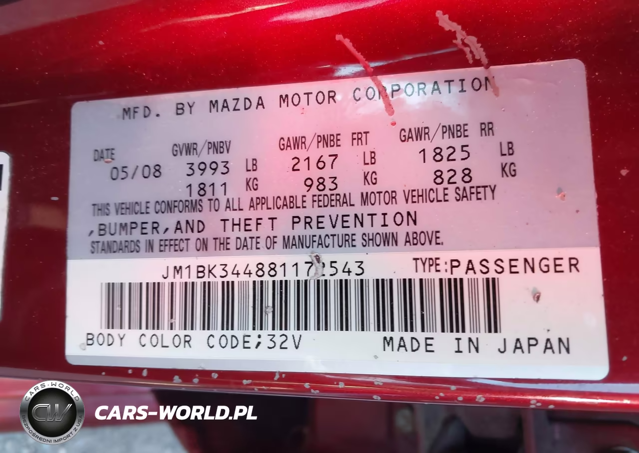 2008 Mazda Mazda3 S Sport VIN:JM1BK344881172543 - 9