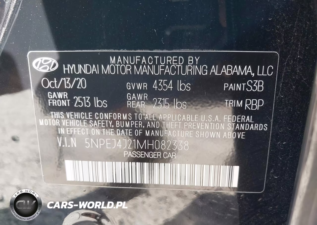 2021 Hyundai Sonata Sel Plus VIN:5NPEJ4J21MH082338 - 9
