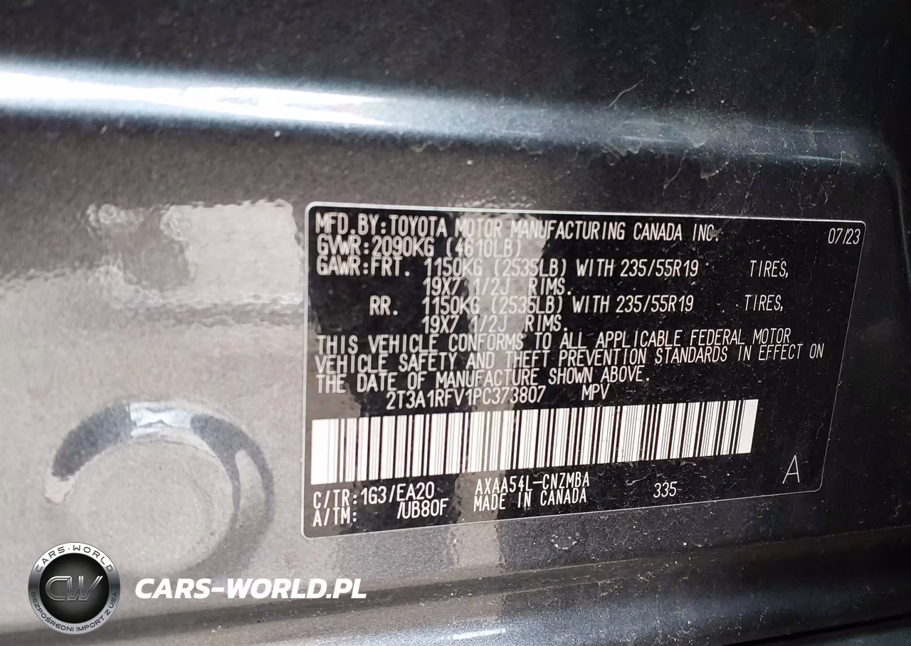 2023 Toyota Rav4 Xle Premium VIN:2T3A1RFV1PC373807 - 9