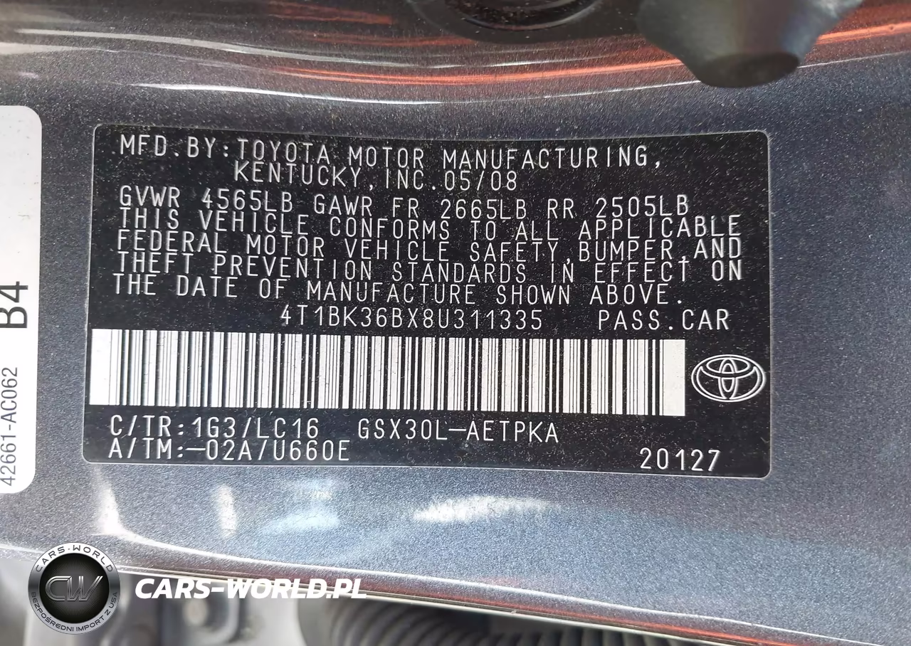 2008 Toyota Avalon Limited VIN:4T1BK36BX8U311335 - 9