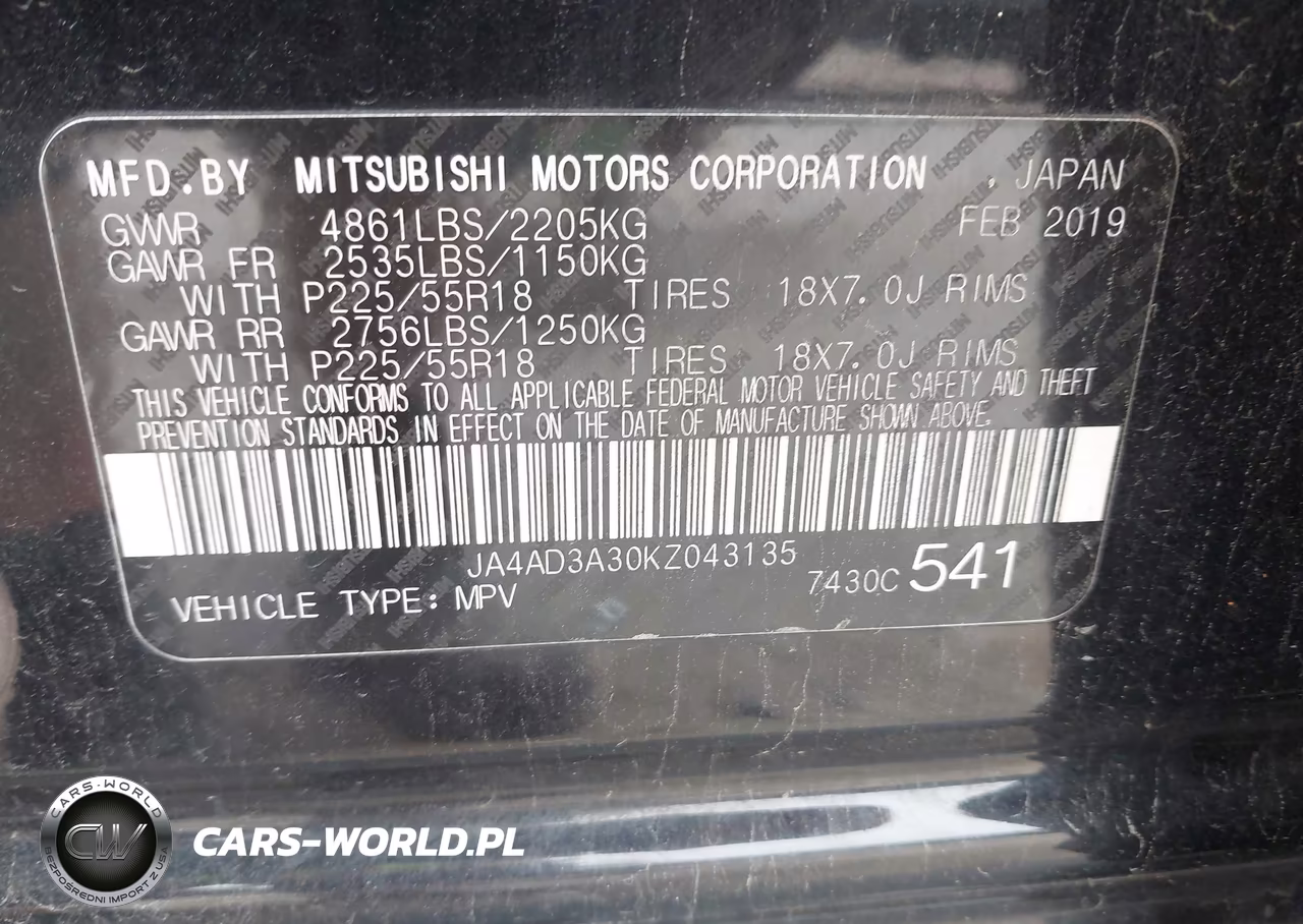 2019 Mitsubishi Outlander Le-Se-Sel VIN:JA4AD3A30KZ043135 - 9