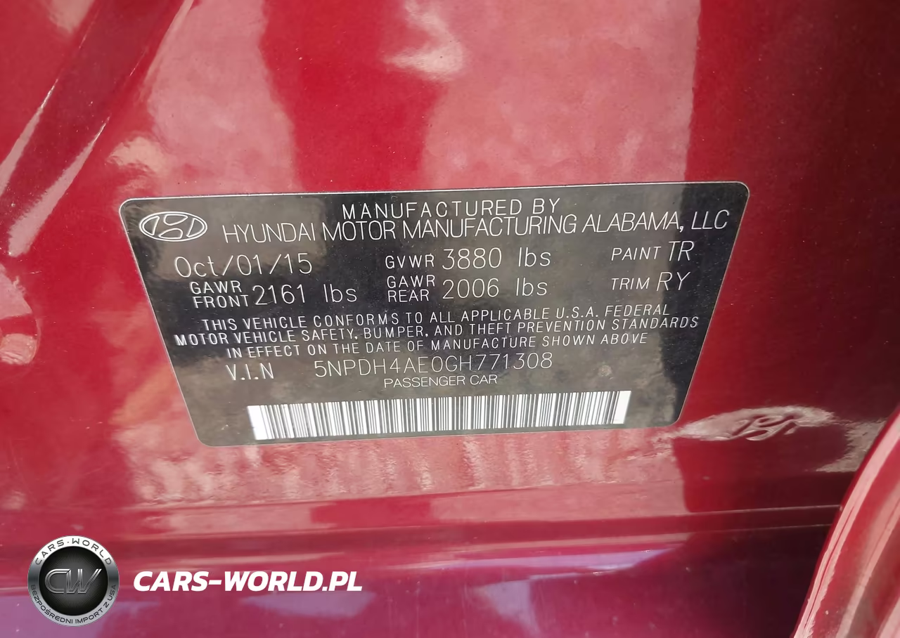 2016 Hyundai Elantra Value Edition VIN:5NPDH4AE0GH771308 - 9