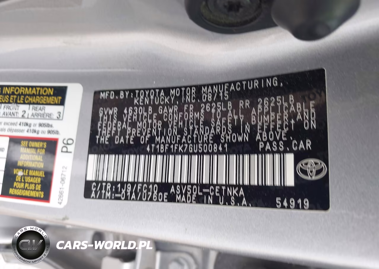 2016 Toyota Camry Le VIN:4T1BF1FK7GU500841 - 9