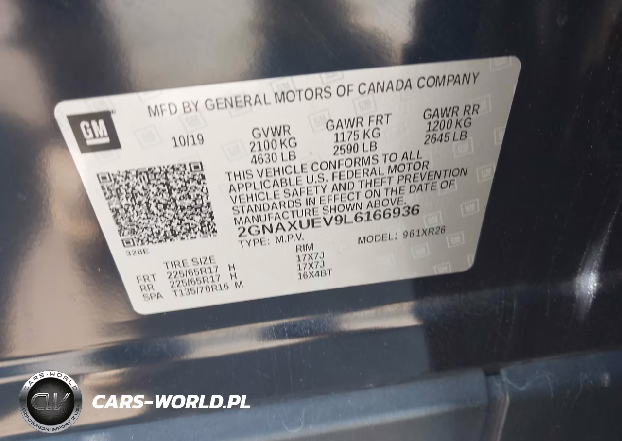 2020 Chevrolet Equinox Awd Lt 1.5L Turbo VIN:2GNAXUEV9L6166936 - 9