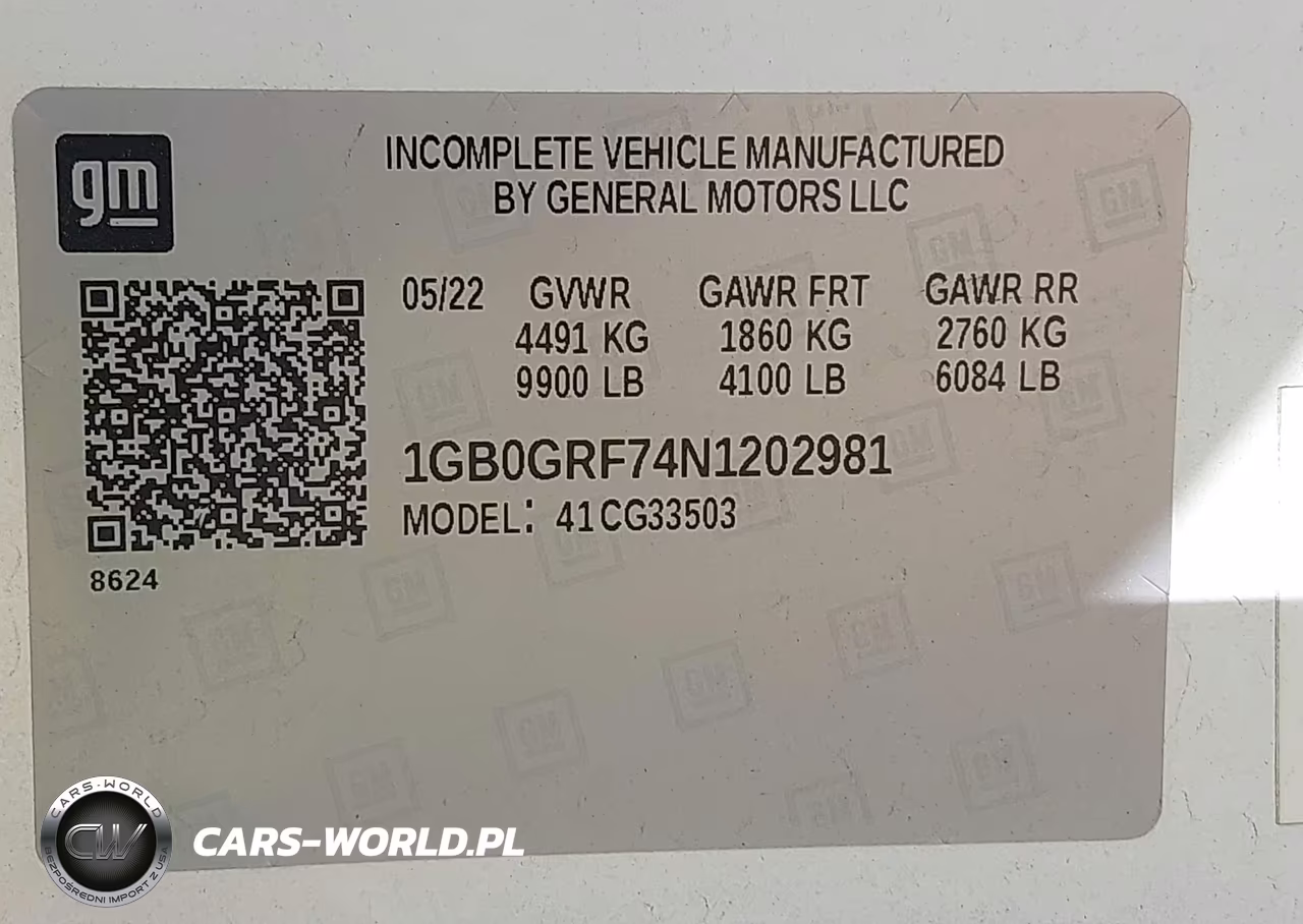 2022 Chevrolet Express Cutaway Work Van VIN:1GB0GRF74N1202981 - 8