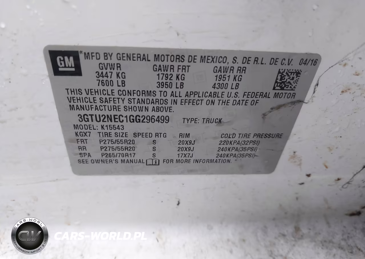 2016 GMC Sierra 1500 Slt VIN:3GTU2NEC1GG296499 - 9