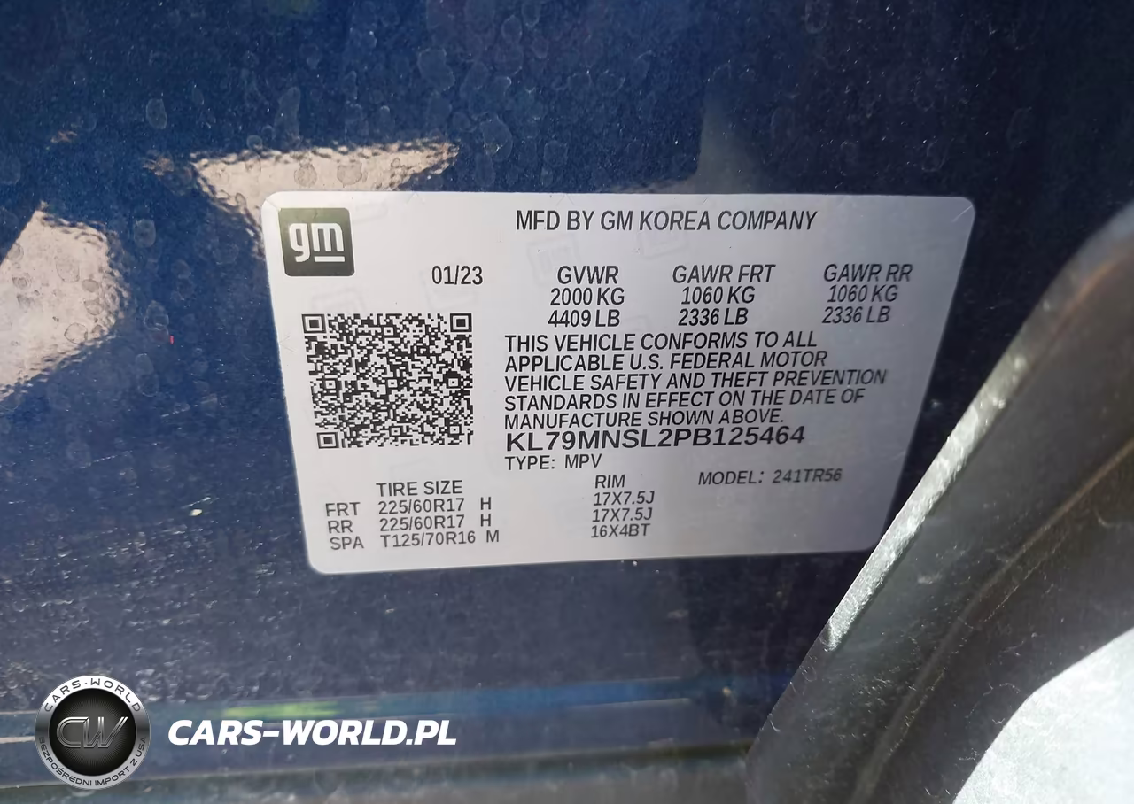 2022 Chevrolet Trailblazer Awd Ls VIN:KL79MNSL2PB125464 - 9