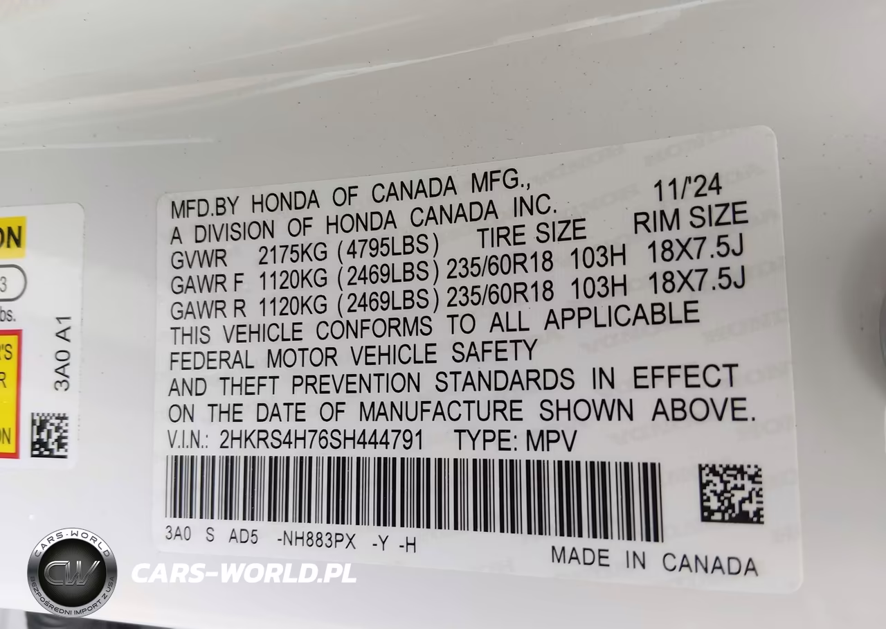 2025 Honda Cr-V Ex-L Awd VIN:2HKRS4H76SH444791 - 9