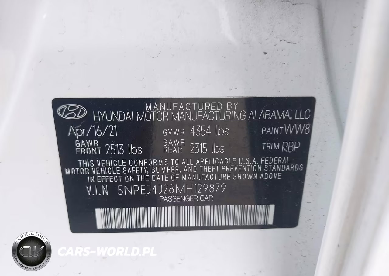 2021 Hyundai Sonata Sel Plus VIN:5NPEJ4J28MH129879 - 9